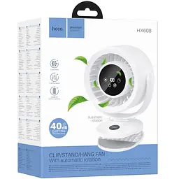 Портативний вентилятор HX608 handheld folding fan 3600 mAh White Hoco teh0029483 - мініатюра 2