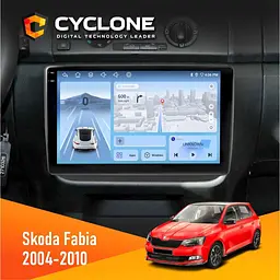 Штатна магнітола Skoda Fabia 2007-2014 Cyclone C10-012 4x64, DSP, 4G Cyclone (НФ-00007755)