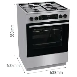 Плита газова GORENJE GKS6C70XJ (FM6A4D-JPJDB) - мініатюра 5