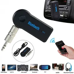 Бездротовий ресивер Bluetooth 3.0 AUX адаптер з роз'ємом jack 3.5 мм B функцією hands free UKC чорний - мініатюра 10