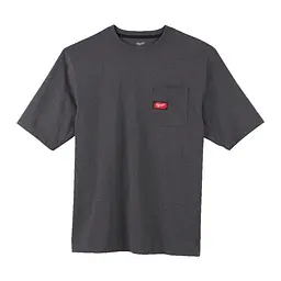 Футболка MILWAUKEE WTSSGR-XL, з кишенею та коротким рукавом, сіра, (розмір XL)