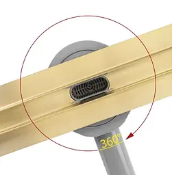Трап для душу Rea Neox 70 Pro gold REA-G2718 - мініатюра 2