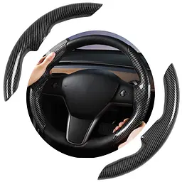 Накладка чохол на кермо універсальна Sport S M Аквапрінт Глянцевий Карбон 6D