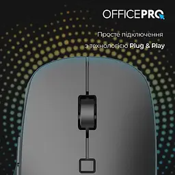 Миша OfficePro Silent Click Ergonomic Wireless Black (M305B) - мініатюра 5