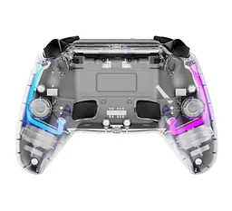 Геймпад Bluetooth джойстик GamePro GPS-13T Bluetooth 5.3/USB (PC/iOS/Android/PS3/PS4) DualShock RGB Transparent - мініатюра 3