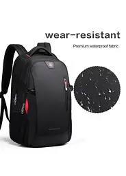 Рюкзак Oiwas Fashion Mens Backpack Oxford OCB4313WG 29L чорний - мініатюра 6