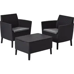 Комплект садових меблів Allibert Keter Salemo balcony set графіт