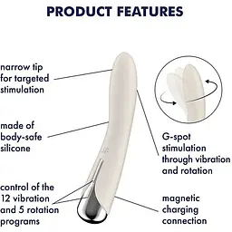 Вібратор Satisfyer Spinning Vibe 1 Beige - мініатюра 7