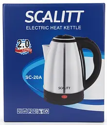 Електричний чайник No Brand Scalitt SC-20A 2 л 1500 Вт Хром (2104618753) - мініатюра 3