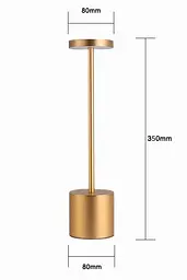 Настільна лампа з акумулятором KLOODI DECO TA-5V UNO CCT GD - мініатюра 5