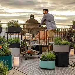 Вазон Lechuza Pila Planter Color 35х35х16.5см блакитний (15942) - мініатюра 11