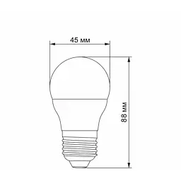 Лампа LED Videx G45h 4.9W E27, 4100K (VL-G45h-49274) - мініатюра 3