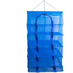 Сушарка сітчаста AirDry Pro, підвісна п’ятирівнева для риби, грибів і фруктів, синя, 80×49,5×49,5 см