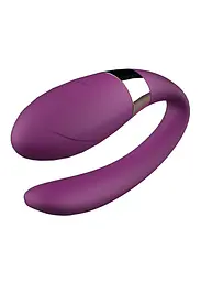 Вібратор для пар V-Vibe Purple, USB, 7 Function, Remote Control - мініатюра 2