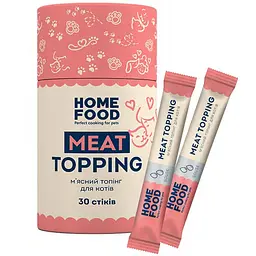 М'ясний топінг Home Food для котів у стіках в тубусі 3 г х 30шт
