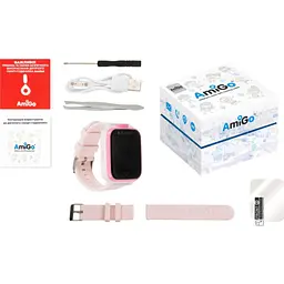 Дитячий смарт-годинник з відеодзвінком AmiGo GO006 GPS 4G WIFI VIDEOCALL Pink Рожеві - мініатюра 8