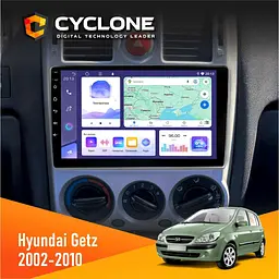 Штатна магнітола Hyundai Getz 2002-2010 Cyclone C9-011 4x64, DSP Cyclone (НФ-00006994)