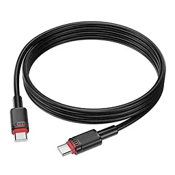 Кабель синхронізації Borofone BX110 Premium 60W/3A Type-C to Type-C 1м Black (37238_3611052)
