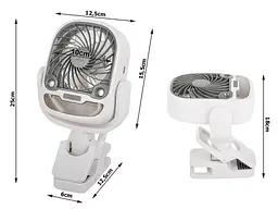 Настільний вентилятор, зволожувач повітря з роз'ємом, USB RGB 2в1 - мініатюра 5