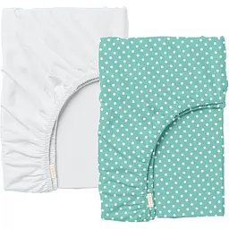 Набір простирадл на резинці Cosas Mint Dots 60х120х12 см (SetSheet_DropMint_White_120x60)