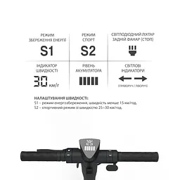 Електросамокат GIANT U9 PRO 600W 13Ah 9.25 дюймів, чорний ( з посиленим акумулятором) - мініатюра 4