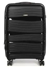 Валіза середня M поліпропілен Worldline Airtex 283 66×44×28см 80л Чорний - мініатюра 3
