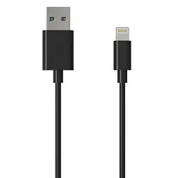 Дата кабель USB 2.0 AM to Lightning 1.0m Cu, 2.1А, Black Grand-X (PL01B) - мініатюра 2