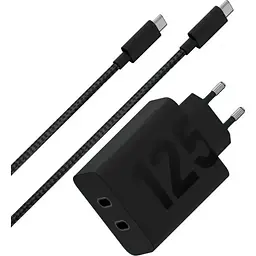 МЗП Motorola 125W GaN 2USB-C/ USB-C to USB-C cable 2m (PG38C06632) black UA