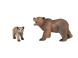 Набір тварин KIDS TEAM ANIMALS Сафарі Q9899-A37 Бурий Ведмідь та медвежа - мініатюра 6