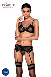 Эротический комплект белья Passion NESSY SET, L/XL (черный) - миниатюра 2