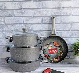 Набір посуду O.M.S. Collection 3005 Grey 7 предметів - мініатюра 2