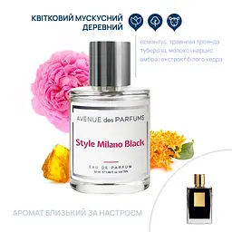 Парфумована вода Style Milano black Avenue des Parfums 50 мл - мініатюра 2