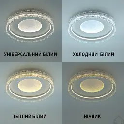 Люстра керована світлодіодна POLUMIA R 80W RC-485x100 мм Біла ESLLSE - мініатюра 3
