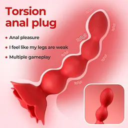 Анальний стимулятор - Rose Rotating Anal Beads - мініатюра 9