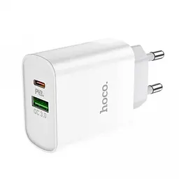 Мережевий зарядний пристрій HOCO C80A Rapido PD20W+QC3.0 charger(EU) Білий - мініатюра 3