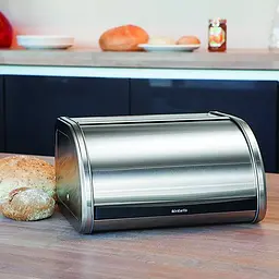 Хлібниця металева Brabantia Roll Top Bread Bin Medium 31.6x26.5х17.3 см срібляста (348907) - мініатюра 5