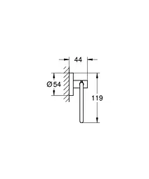 Тримач туалетного паперу Grohe Essentials 40689GL1 Золотий - мініатюра 2