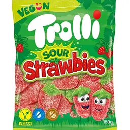 Конфеты желейные Trolli Sour Strawbies 150 г (4000512463801)