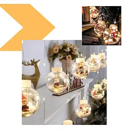 Xmas гірлянда теплий білий мікс 200L Copper curtain ball lamp XPRO 3M*1.5M (47655-7258_248) - миниатюра 2