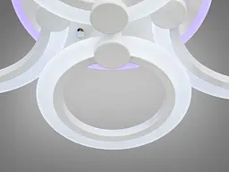 Люстра стельова LED Diasha A8022/4WH, 80W, 3200K-6500K, білий метал, сучасний стиль для дому - мініатюра 4