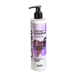 Шампунь для волосся зміцнення відновлення та максимальний об'єм Delia Cosmetics Cameleo Collagen And Biotin Shampoo, 250 мл