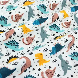 Пелюшки фланелеві Cosas Funny Dino 100x120 см, блакитні - мініатюра 4