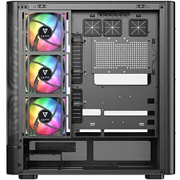 Корпус Modecom VOLCANO AQ500 ARGB MIDI FRONT LCD 6,2”, 4x120mm fans ЧОРНИЙ без Блок живлення ATX - мініатюра 4