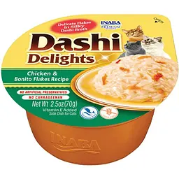 Ласощі для котів Inaba Dashi Delights курка з пластівцями боніто 70 г