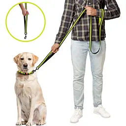 Повідець для собак BronzeDog Mesh, розмір М, 200х2 см, лимонний - мініатюра 9