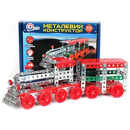 Металевий конструктор Потяг ТехноК 4814TXK 312 деталей 