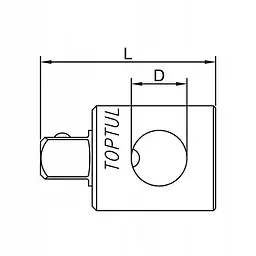 Перехідник з отвором 3/8"х1/2" Toptul CAGA1216 - мініатюра 3