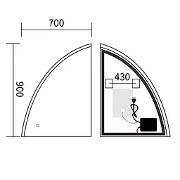 Дзеркало Mixxus Premium Topper MS02-75x100 MP6634 - мініатюра 8