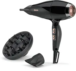 BaByliss Фен Air Power Pro, 2300Вт, 3 режими, дифузор, іоніз-я, хол. обдув, кераміка, чорно-рожевий - мініатюра 2