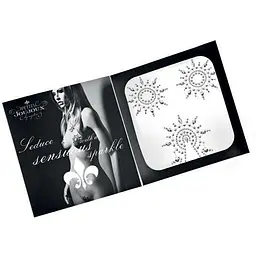 Пестіс з кристалів Petits Joujoux Gloria set of 3 Silver прикраса на груди та вульву One size - мініатюра 2